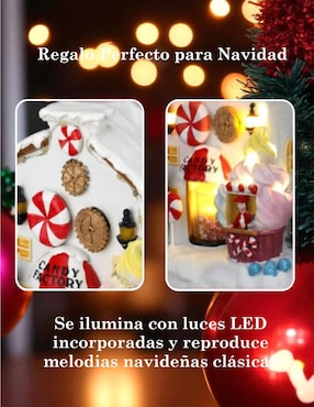 Figura decorativa de casa Navidad Cm-Top de resina