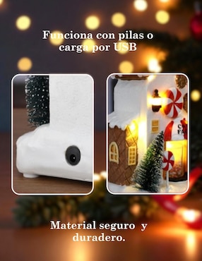 Figura decorativa de casa Navidad Cm-Top de resina