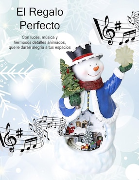 Figura decorativa de muñeco nieve Navidad Cm-Top de resina