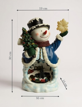 Figura decorativa de muñeco nieve Navidad Cm-Top de resina