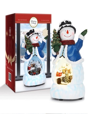 Figura decorativa de muñeco nieve Navidad Cm-Top de resina