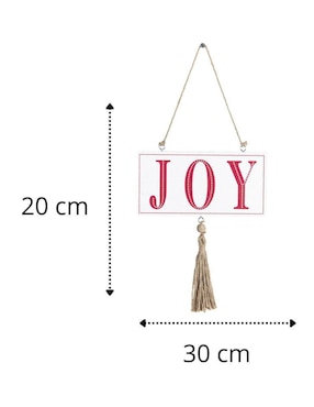 Figura decorativa de letrero Navidad Cantia LETRERO JOY de metal
