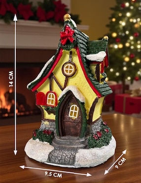 Figura decorativa de casa Navidad Cm-Top Casa Navideña de resina