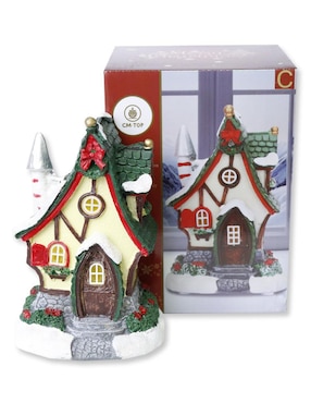 Figura decorativa de casa Navidad Cm-Top Casa Navideña de resina