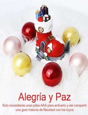 Figura decorativa de bota Navidad Cm-Top de resina