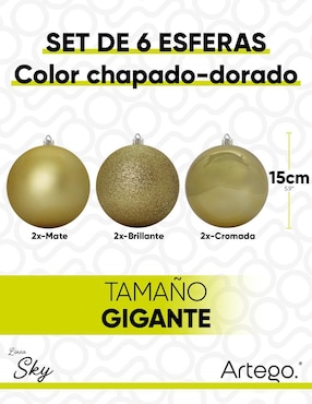 Esfera navideña Artego Sky con 6 piezas