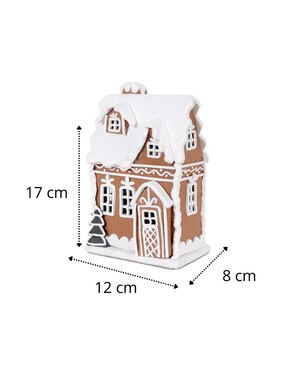 Figura decorativa de casa de jengibre Cantia