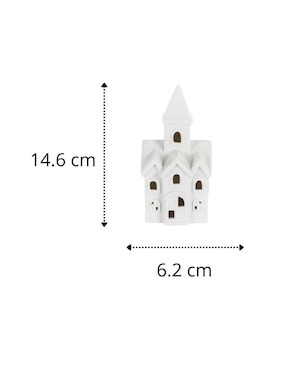 Set de figura decorativa de casa Navidad Cantia de cerámica