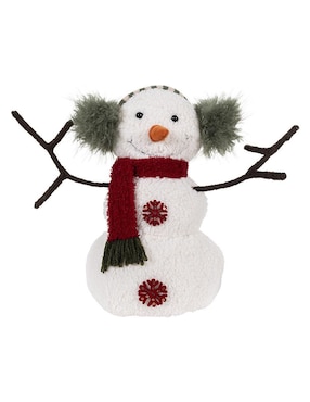 Figura de tela de muñeco nieve Navidad Cantia