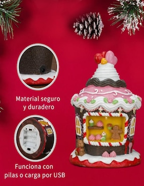 Figura decorativa de casa Navidad Cm-Top Casa de Jengibre de resina