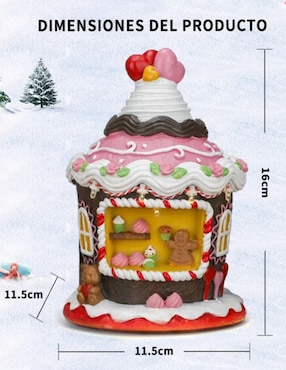 Figura decorativa de casa Navidad Cm-Top Casa de Jengibre de resina