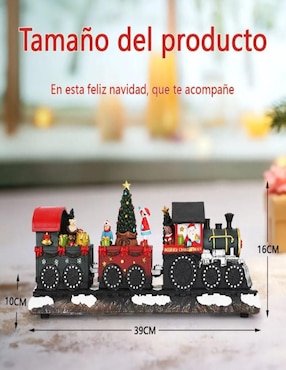 Figura decorativa de tren Navidad Cm-Top Tren Navideño de resina