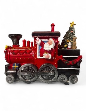 Figura decorativa de tren Navidad Cm-Top Tren de Santa Claus de resina
