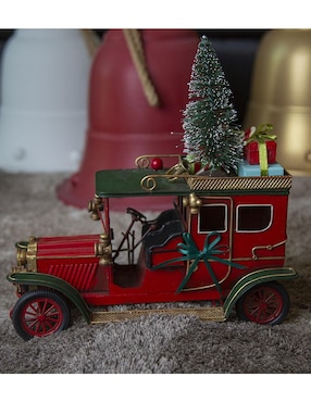 Figura decorativa de carrito Navidad Running Decora de metal