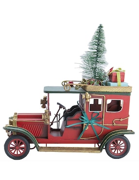 Figura decorativa de carrito Navidad Running Decora de metal