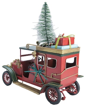Figura decorativa de carrito Navidad Running Decora de metal