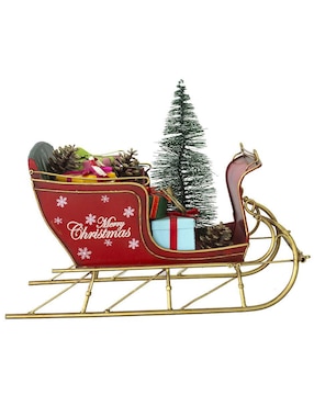 Figura decorativa de trineo Navidad Running Decora de metal