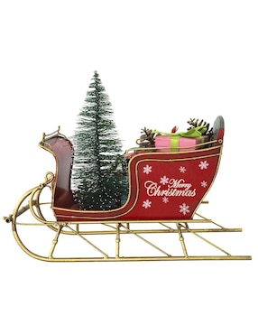 Figura decorativa de trineo Navidad Running Decora de metal
