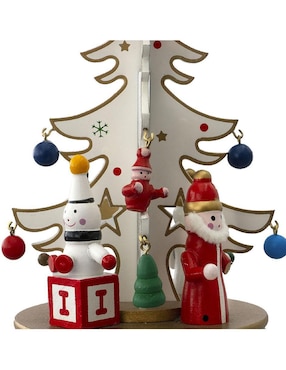 Caja musical de árbol navidad Navidad Running Decora de madera