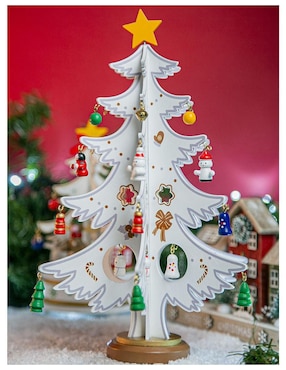 Figura decorativa de árbol navidad Navidad Running Decora de madera