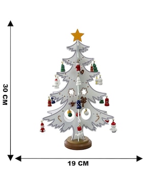 Figura decorativa de árbol navidad Navidad Running Decora de madera