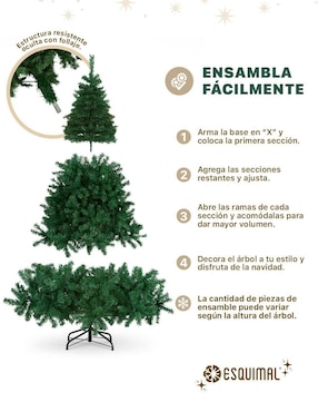 Árbol de navidad Esquimal Clasico frondoso
de pvc