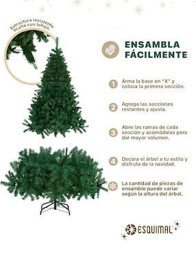 Árbol de navidad Esquimal Clasico frondoso
de pvc