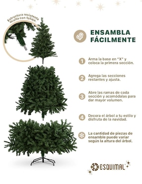 Árbol de navidad Esquimal Clasico frondoso
de pvc