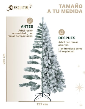 Árbol de navidad Esquimal clasico nevado de pvc