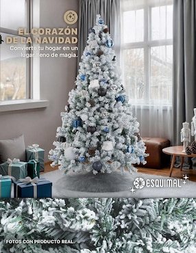 Árbol de navidad Esquimal clasico nevado de pvc