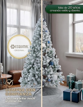 Árbol de navidad Esquimal clasico nevado de pvc