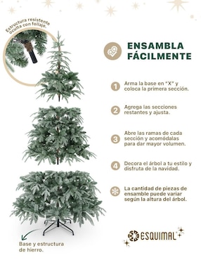 Árbol de navidad Esquimal pino nevado escandinavo