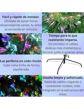 Árbol decorativo Light And Space de plástico con 150 luces