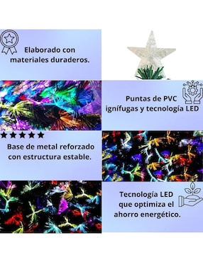 Árbol decorativo Light And Space de plástico con 150 luces