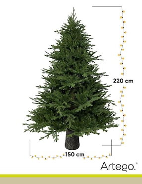 Árbol de navidad Artego Vista natural tronco realista