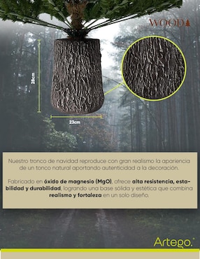 Árbol de navidad Artego Vista natural tronco realista