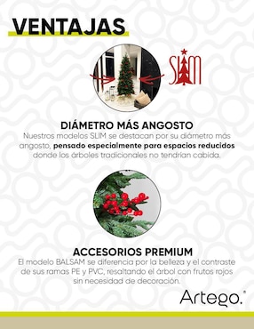 Árbol de navidad Artego slim tipo lápiz