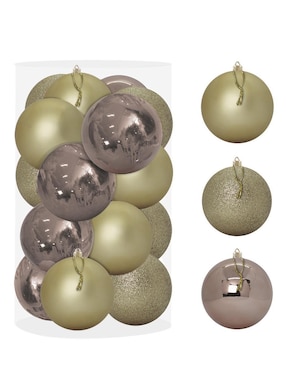 Set de esfera navideña Artego Grandes Oro con 16 piezas