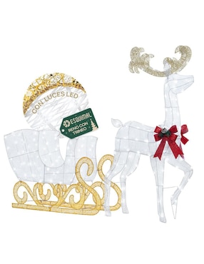 Figura decorativa de trineo Navidad Esquimal Iluminados para Exterior