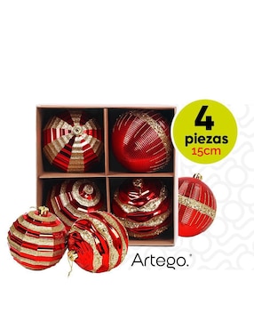 Set de esfera navideña Artego con 4 piezas