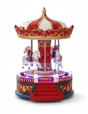 Figura decorativa de carrusel Navidad Cm-Top de resina