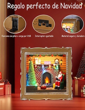 Figura decorativa de santa claus Navidad Cm-Top de resina