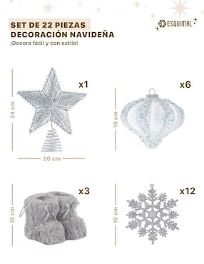 Set de ornamentos navidadeños Esquimal