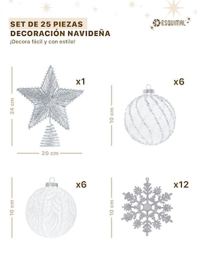Set de ornamentos navideños Esquimal
