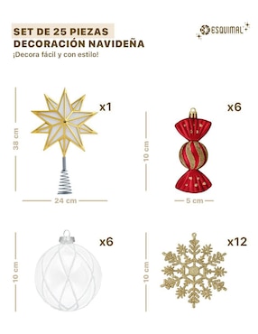 Set de ornamentos navideños Esquimal