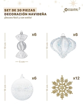 Set de ornamentos navideños Esquimal