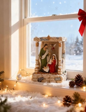 Figura decorativa de nacimiento Navidad Cm-Top de resina