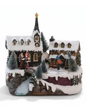 Figura decorativa de villa Navidad Cm-Top de resina
