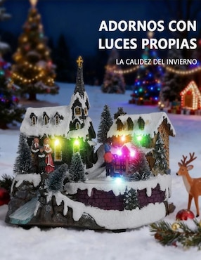 Figura decorativa de villa Navidad Cm-Top de resina