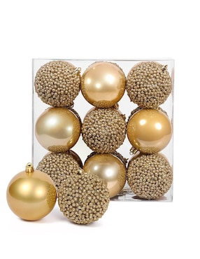 Set de esfera navideña Artego Pearl Treasure con 18 piezas